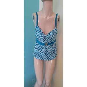 ALEX MARIE SIZE 14 TURQUOISE SWIMSUIT TOP   WITH UNDERWIRE